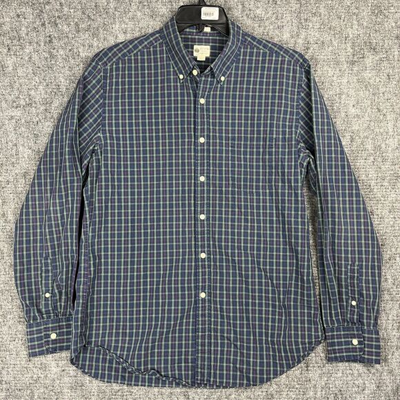 J Crew Shirt Mens Large Shirtings Tailored Fit Plaid Washed Business Casual‎ - Picture 1 of 9